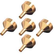 5Pcs Golden Stainless Steel Funnels for Perfume Transfer Metal