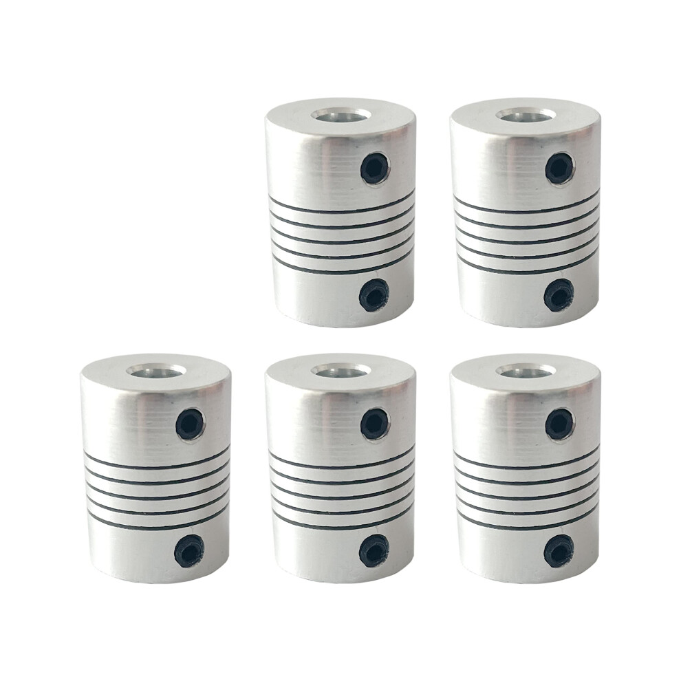 5Pcs Aluminum Alloy Shaft Coupling Flexible Coupler 6.35Mm To 6.35Mm Motor Connector Joint L25xd19 9016109111654