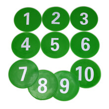 Numbered Floor Spots Markers Soccer Floor Marker Discs For Football Training Nonslip Green Footworks Training Mat