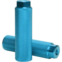 Bike Pegs Aluminum Alloy Anti-Skid Blue 3/8 Inch Axle BMX Mountain Bike Rear Stunt Pegs 2 Pcs