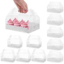 10Stk Transparente Kuchenbox Aus Pet Mit Für Kuchen Cupcakes