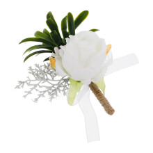 artificial flower boutonniere for men wedding party decoration