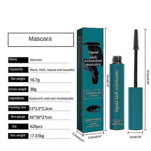 Thrive Causemetics Liquid Lash Extensions Mascara Thick Curling Waterproof 10.7g, Happy H 1
