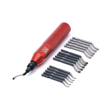 AFA Tooling - Deburring Tool Kit with 16 HSS Blades (5 BS1010 5 BS3010 5BS1018) for Multi Use Application Edge Burr Removal for copper Pipes 3D Pr