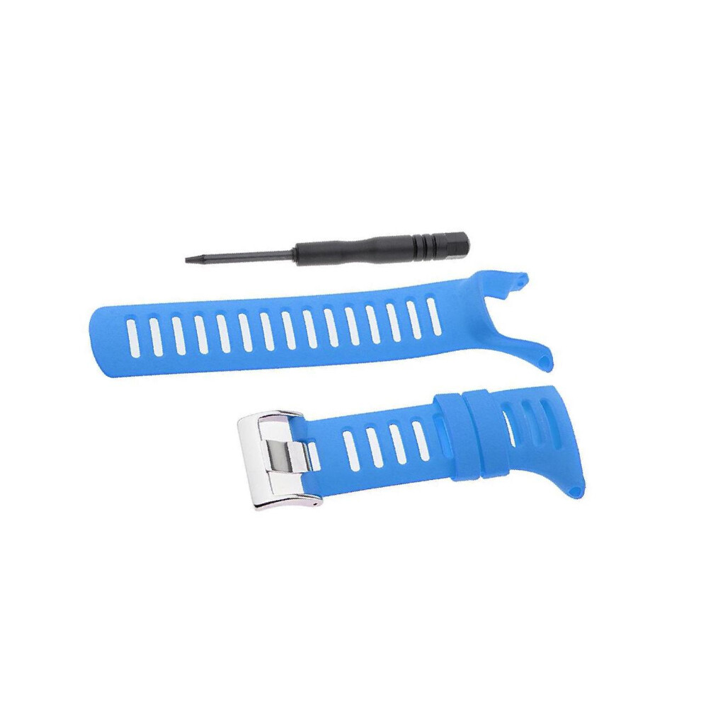 (Silver Blue, 24mm) Convenient Replacement Wrist Watch Band For Easy And Quick Rugged-image-OPC-PKRZTFT-NEW