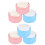6 pcs baby body powder box with puff, portable empty container 11