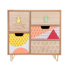 wooden desktop storage cabinet for jewelry cosmetics and sundries