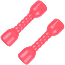 1 paar plastic halters kindergymnastiek oefeningen type b rood