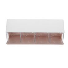 4 Pièces Ensemble De Rangement Épices Beige Pour Cuisine