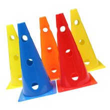 Football Training Cones 5-Piece Set, Colored Hollow Agility Markers, Durable Soccer Training Tools for Speed