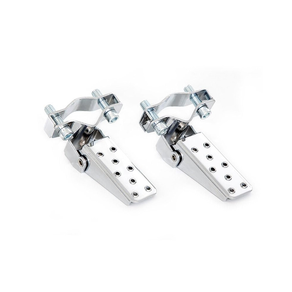 Motorcycle Footrests Universal Foldable Foot Pegs Rear Pedal Footrest Compatible With Most Models Silver 9393856010738
