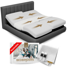 Bedbinder DeLuxe A - Upgrade Your Sleep with The Ultimate Bed Bridge -Bed Bridge Twin to King Split King gap Filler for Adjustable Bed - Mattress conn