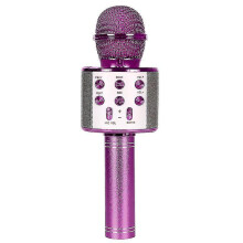 Wireless Bluetooth Karaoke Handheld Microphone, Home Ktv Player with Ios Computer Supportpurple