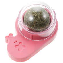 Pink PP Catnip Ball Wall Mount Toy Indoor Kitten Chewing Treats