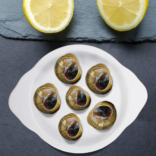 2pcs ceramic escargot plates with handles for baking seafood 2