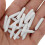 20pcs white replacement nibs for 4.5mm paint markers, polyester tips 7