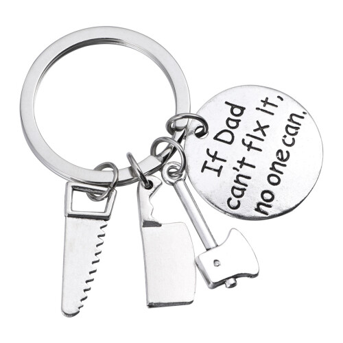 father's day gift keychain with mini tools for dad from daughter son