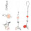 2Pcs Strawberry Phone Charm For Backpack Decor 9