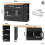 Black 360° Rotating Bar Table with 3-Tier Storage 2