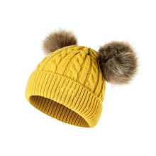 - strickmütze für kinder babys winter warm gelb