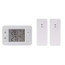 Digital Freezer Thermometer Dual Sensor Remote Temperature Monitor with Alarm for Home, Wine Cellar, RV
