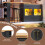 Black 360° Rotating Bar Table with 3-Tier Storage 6