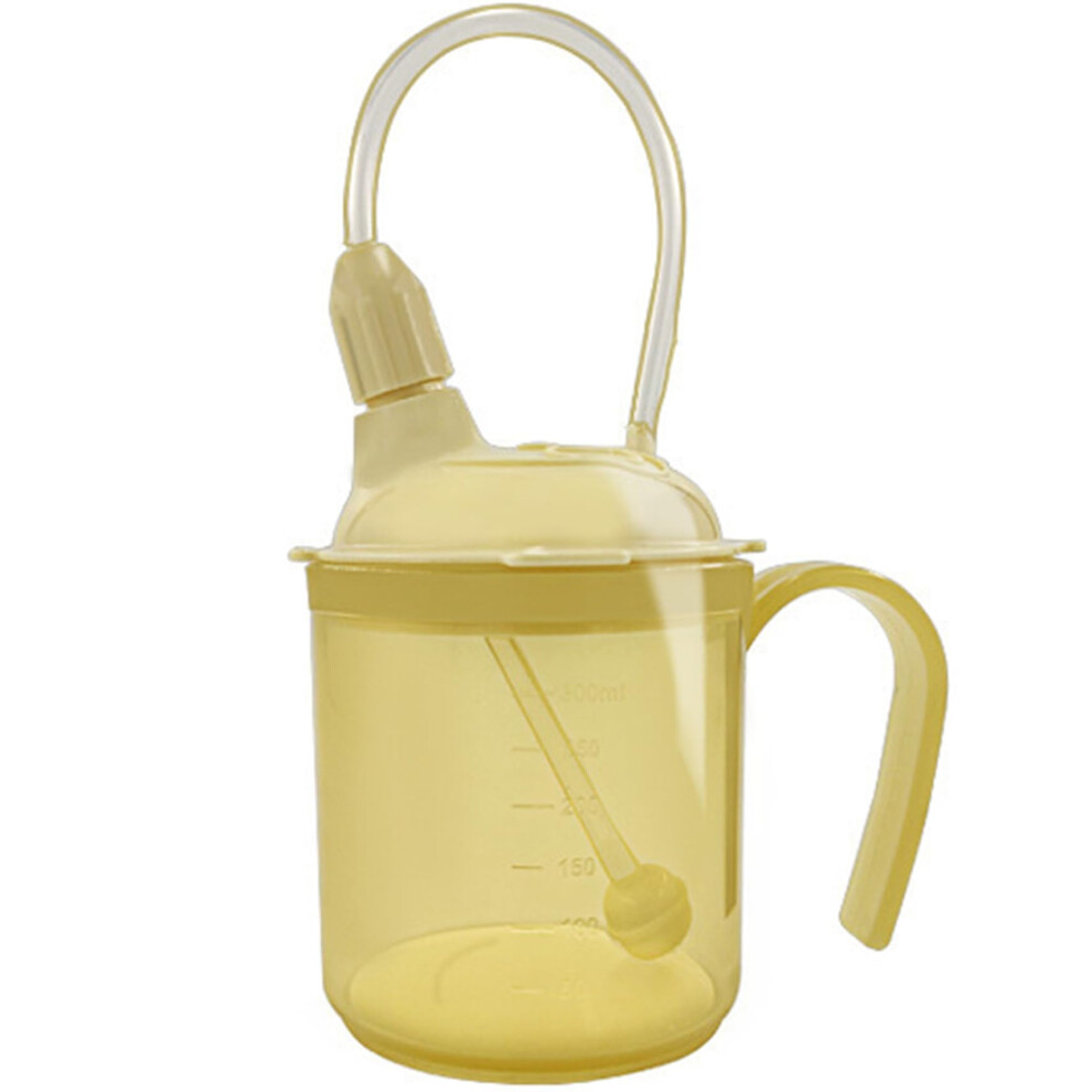 300ml Spill Proof Adult Drinking Cup With Scale, 3-In-1 Sippy Cup With Straw And Handle For Elderly And Disabled