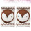 1 pair breathable knee pads for kids, fox pattern, deep coffee 9