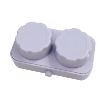 1pc Portable Lens Case Electric Cleaner Lens Container (Grey)