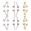 24pcs nose piercing studs bone diamond rings for women 11
