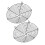 2Pièces Grille De Refroidissement Ronde Noir Pour 7