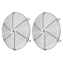2Pièces Grille De Refroidissement Ronde Noir Pour