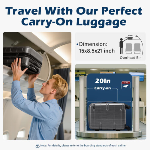 Coolife Luggage Expandable(only 28"") Suitcase PC+ABS Spinner Built-In 1