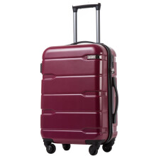 Coolfe bagagli espandibile (solo 28 """") valigia PC+ABS Spinner TSA incorporato TSA Lock 20in 24in 28in Carry On (radiante rosa. S (20in_carry on))