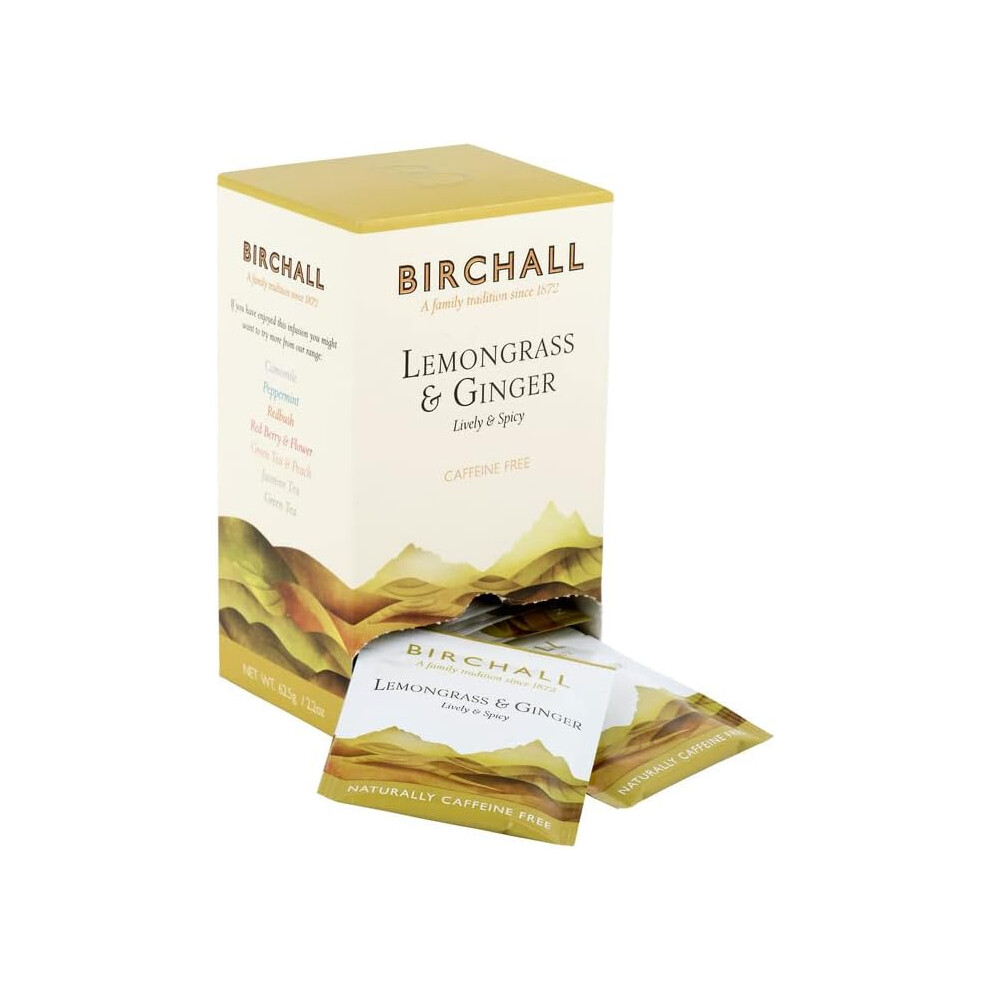 Birchall Tea Bags Lemongrass & Ginger Tea Gift Set Experience The Bright & Spicy Flavors Of Lemongrass & Ginger Tea 6 Boxes Of 25 Plant-Based Tea Bags