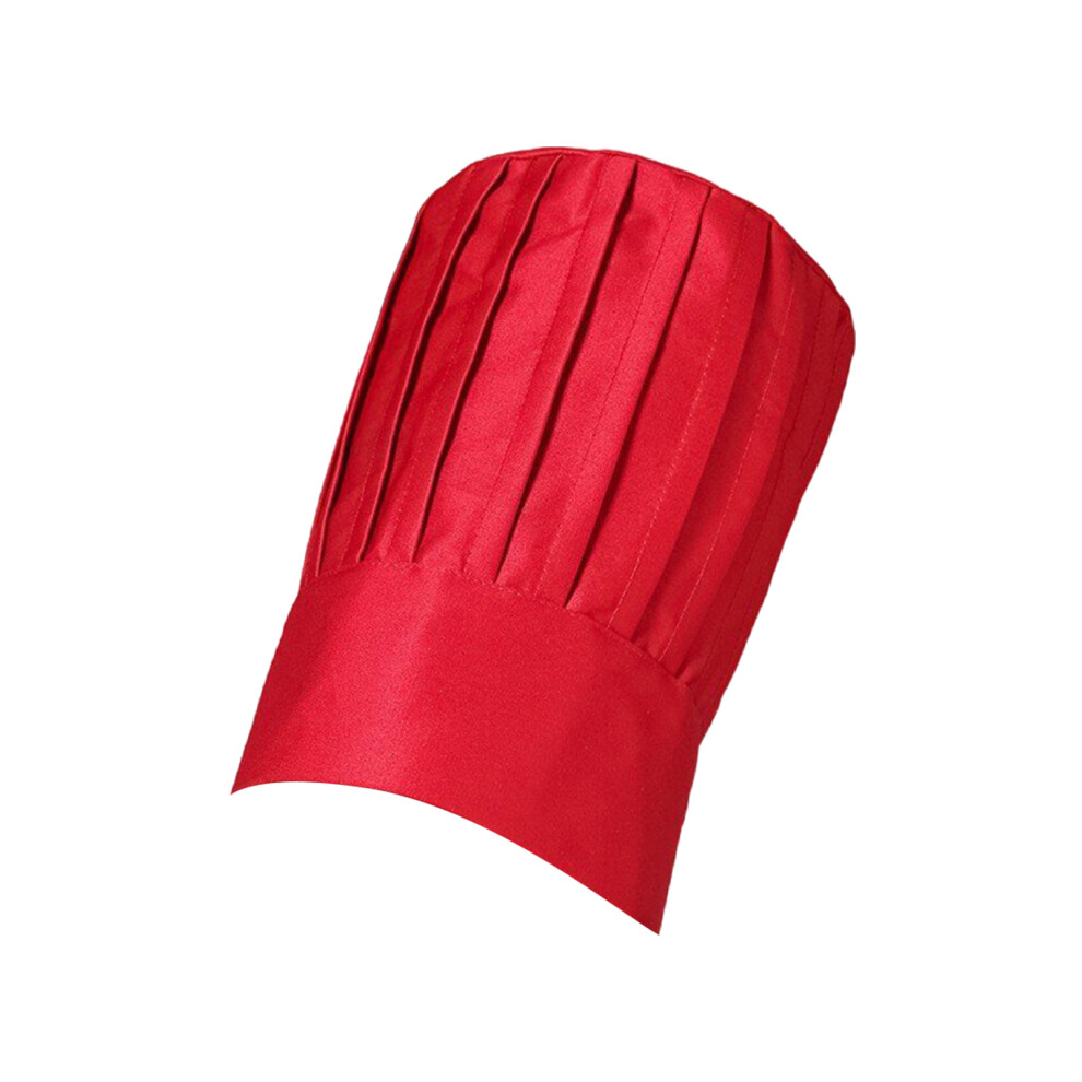(bright red) Wrinkled High Forchef Hat With Adjustable Elastic Band For Comfort-image-OPC-PKS2DTX-NEW