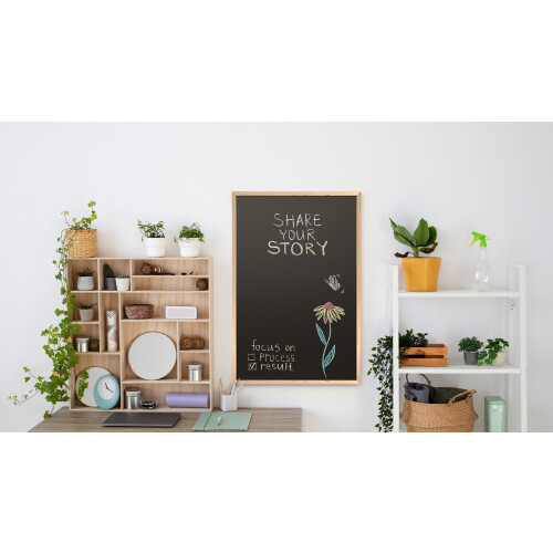 Chalkboard 90x60 cm with a wooden frame ECO 1