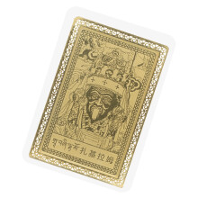 feng shui gold card for balance wealth chinese god of wealth symbol