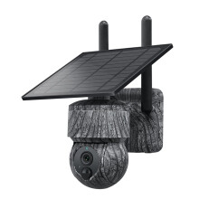3MP 4G SIM Solar PTZ Camera Outdoor Wireless IP Camera With Solar Panel WiFi Two Way Audio