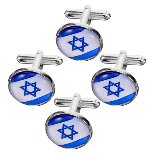4 manchetknopen overhemd manchetversiering pak Israël