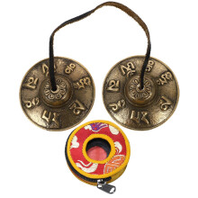 1 set vingercimbaalbel, percussieinstrument, religieuze cimbaalbel