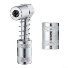 90 Degree Grease Coupler Adapter Kit 3 Jaw Grease Fitting Tool With Sleeve Grease Nozzle For Tight Spaces Farms Trucks