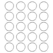 20Pièces Boucle Anneau Rond En Alliage De Zinc Argenté Pour Sac DIY