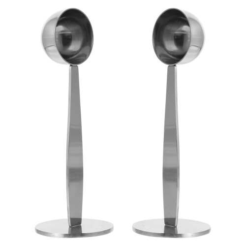 2Stk Tamper Löffel, Doppelseitig, Rostfrei, Silber 2