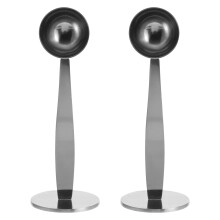 2Stk Tamper Löffel, Doppelseitig, Rostfrei, Silber