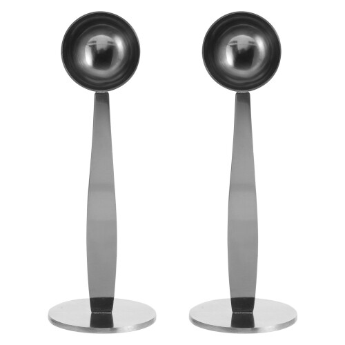 2Stk Tamper Löffel, Doppelseitig, Rostfrei, Silber