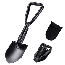 Military Folding Camping Shovel, Multifunctional Spade For Survival, Mini Trenching Shovel With Carrying Pouch