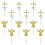 24 cake toppers glitzer mit blauer schleife 1