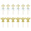 24 cake toppers glitzer mit blauer schleife 10