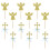 24 cake toppers glitzer mit blauer schleife 6